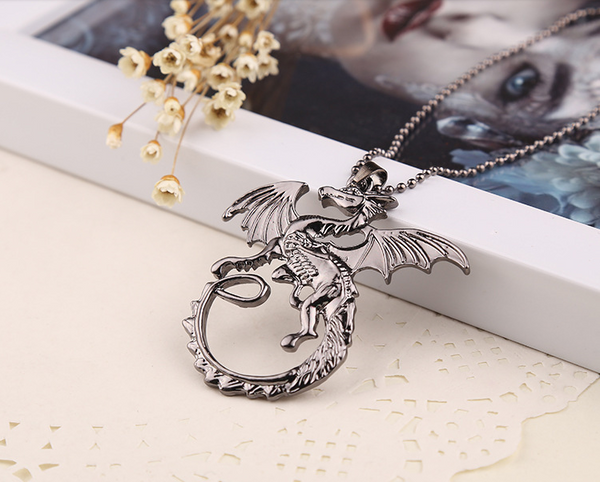 Beaux Bijoux Game Of Thrones Dragon Targaryen Sigil Pendant - Foto 4