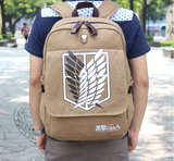 Shingeki no Kyojin Attack on Titan Japanese Cosplay Canvas Backpack Schoolbag