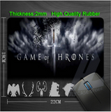 Pretty Game of Thrones Custom Design Best Durable Black gaming Mouse Pads