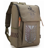 Outdoor travel canvas backpack school bag Attack on Titan