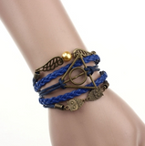 Retro Rope Owl Wings Bracelet