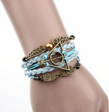 Retro Rope Owl Wings Bracelet