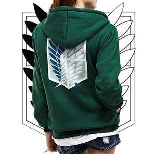 New fashion Attack on Titan Cosplay Hoodie Coat
