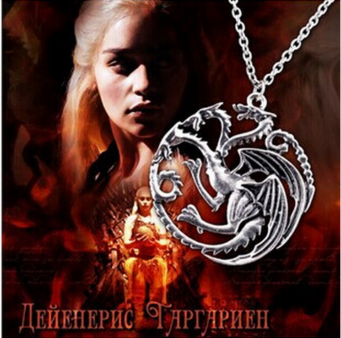 Game Of Thrones Targaryen Dragon Badge Necklace